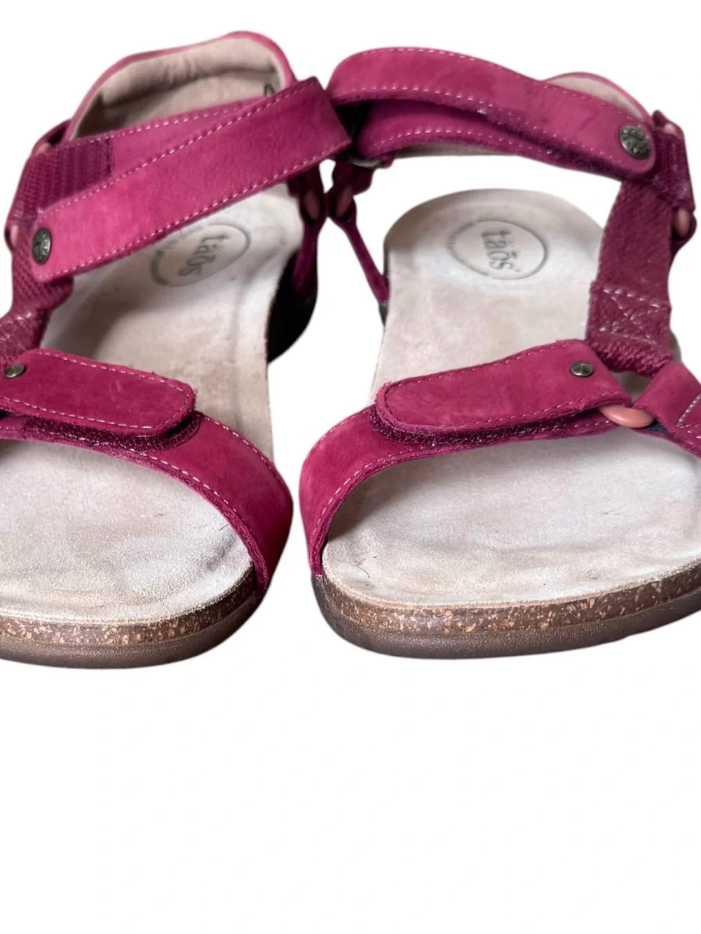 Taos Mixer Sandals Womens 8 Casual Strappy Slingback MIX-14173 Red Leather